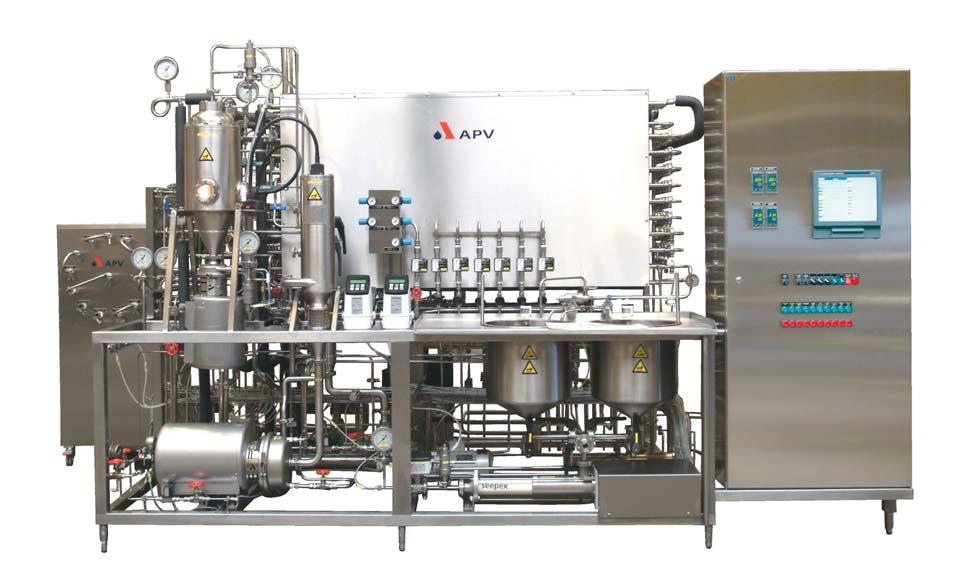 APV multipurpose UHT pilot plant with holding tube provide maximum fl exibility.