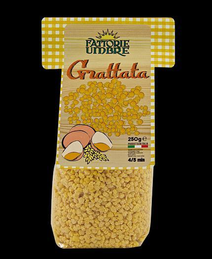 Pa s t a G r a t t a t a 500 gr. Durum wheat semolina pasta, eggs (20%).