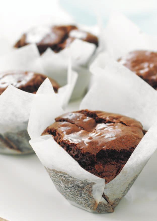 Chocolate Fudge Brownie Muffins 2 Tbsp instant coffee powder 1 Tbsp cold water 200g butter 2 cups firmly packed Chelsea Soft Brown Sugar 2 eggs 2 tsp vanilla essence 2 Tbsp cocoa 2 cups flour 2 tsp