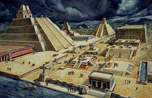 Aztec Cities www.ebay.com Tenochititlan was the capital city of the Aztecs. It was built in the center of a lake.