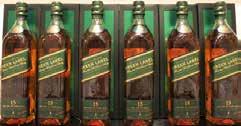 33 34 to 37 Johnnie Walker Green Label 15yo A set of 6 bottles of