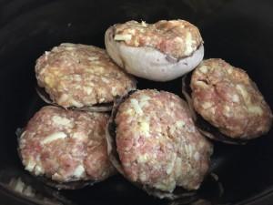 Mix the remaining ingredients in a separate bowl and then form into patties, much like a hamburger.