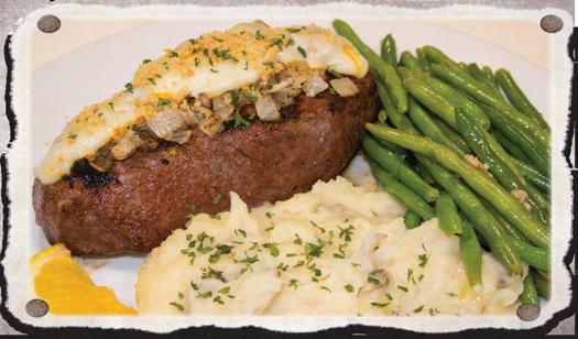 French Onion Steak Boondocks Bleu Steak Sirloin steak smothered with sautéed french onions, topped with shredded muenster cheese and seasoned bread crumbs. 6oz - 17.29 12oz - 24.79 22.