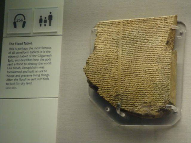 A cuneiform tablet containing part of the