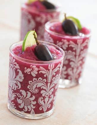 Grapes are always festive, bright, lively and refreshing. Feast for the Senses Black Grape Margarita Be your own mixologist with Black Grape Margaritas.