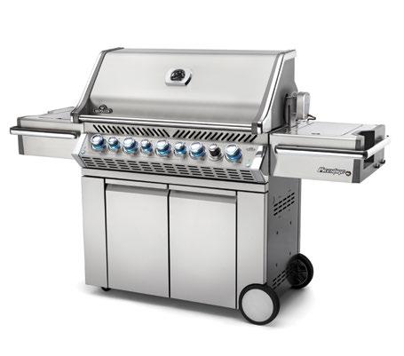 PRESTIGE PRO PRO665RSIB with rear infrared burner, infrared SIZZLE ZONE side burner and integrated smoking tray Comes pre-assembled with only minor final assembly required!