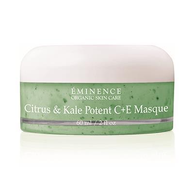 Eminence: Citrus & Kale Potent C+E Masque Product Description: Potent, cream-gel masque for all skin types. Harness the natural power of Vitamins C+E with a boost of nourishing vitamins for the skin.