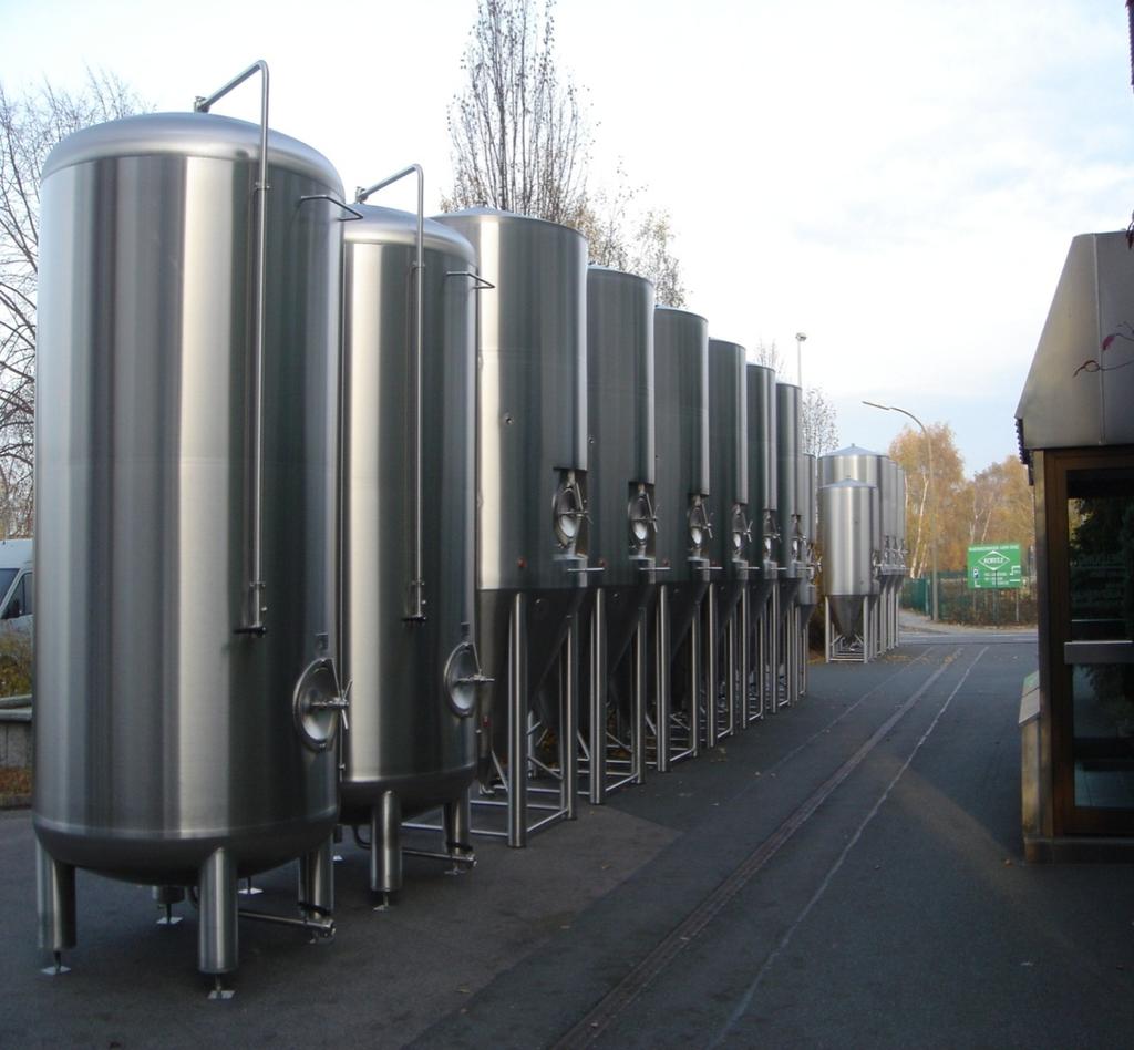CCTs fermenting tanks maturation tanks bright