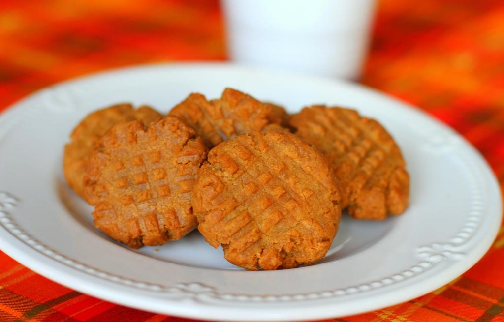 CLASSIC PEANUT BUTTER COOKIES With the same taste and texture as the original, our riff on the PB cookie has less