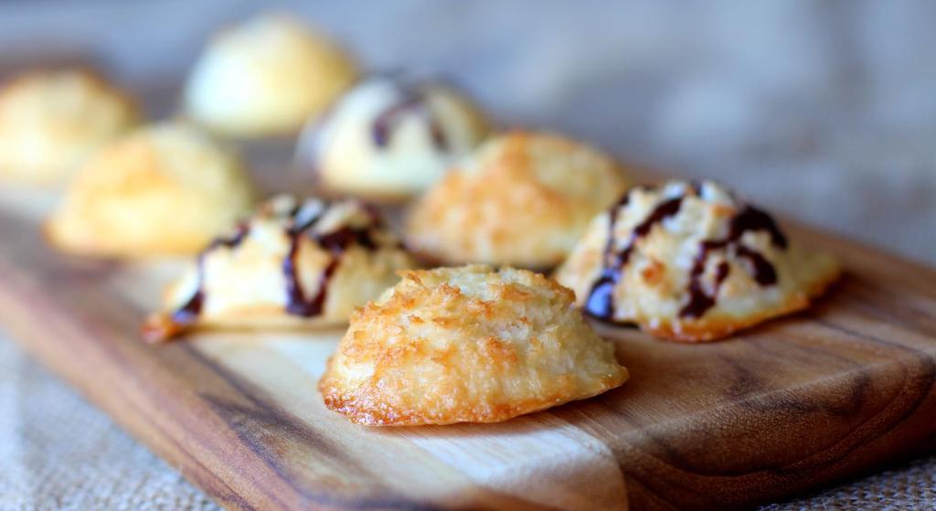 COCONUT MACAROONS Crispy on the outside with a light-coconut-ty