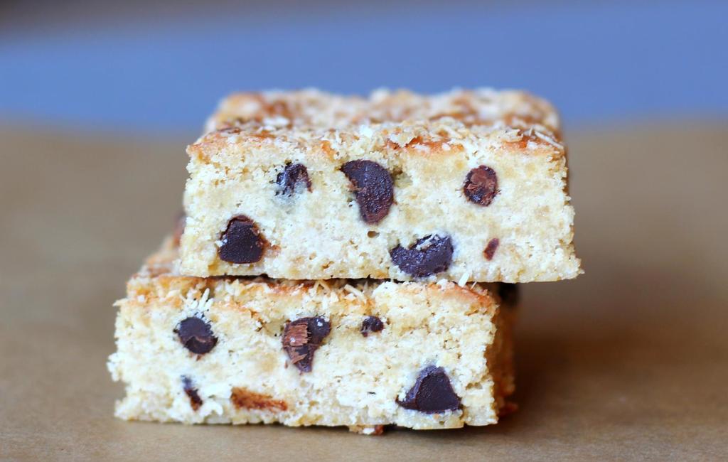 COOKIE DOUGH BLONDIES These healthy-fat-rich blondies are like biting into the cookie dough chunks