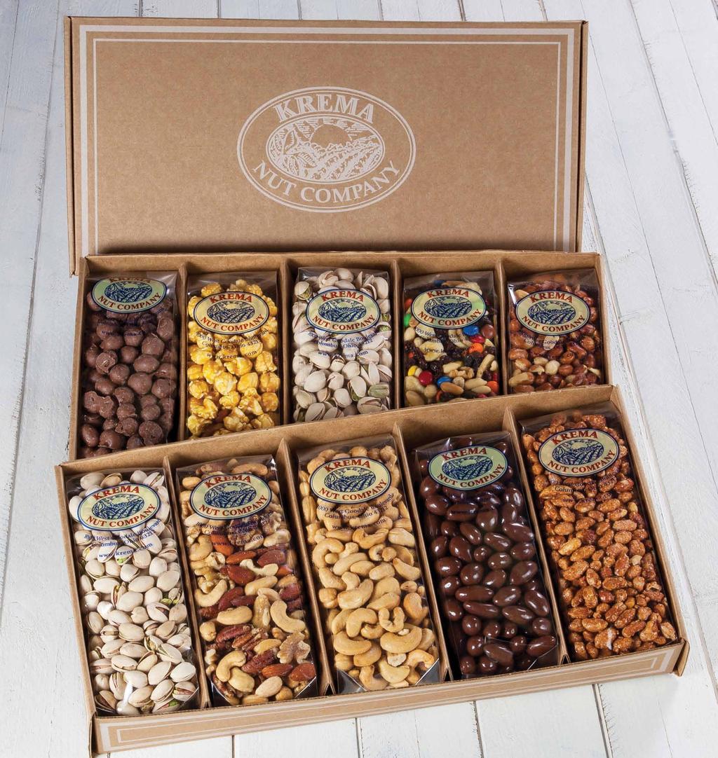 Quintet Gift Boxes These company or family-sized collections of delectable chocolates and nuts offer our widest selection perfect for any occasion.