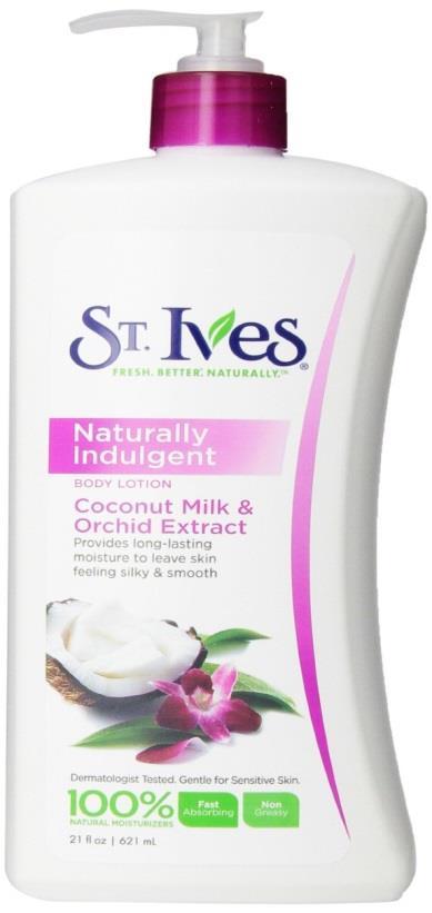 St. Ives: Naturally Indulgent Lotion Product Description: You Deserve Delightful. There are vacation days. And holidays. And sick days. Why are there no me days?