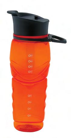 Fitness Bottle features a spill resistant push-pull lid and ergonomic design. It fits into most auto beverage holders and bicycle bottle holders.