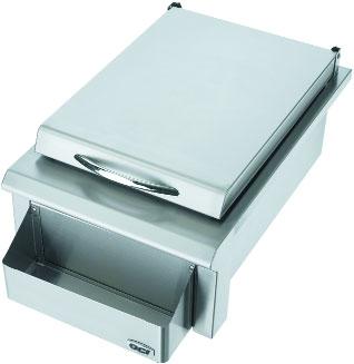 condiments Includes Stainless tray with (3) plastic condiment trays Includes nickel plated brass drain