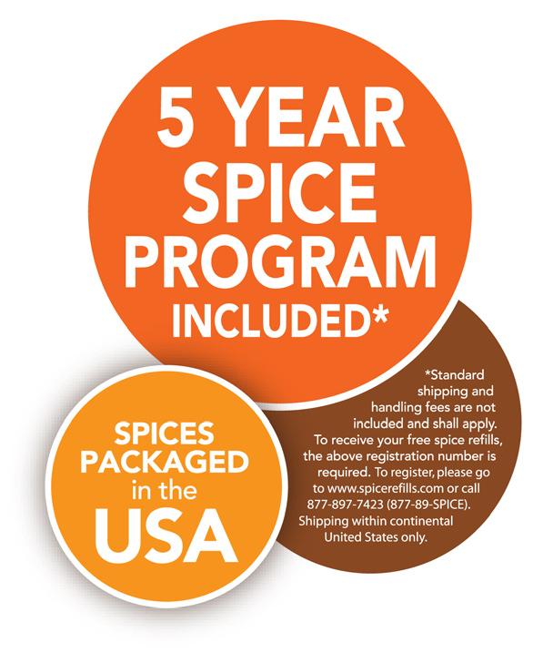 Free Spice Refills for 5 Years How do I qualify for free spice refills?