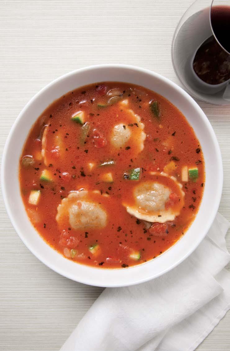 Ravioli & Vegetable Soup Makes: 4 servings, about 2 cups each Active time: 25 minutes Total: 25 minutes To make ahead: Cover and refrigerate for up to 3 days.