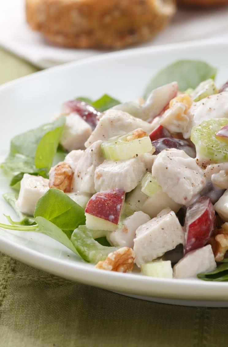 Chicken Waldorf Salad Makes: 4 servings, about 1 1/2 cups each Active time: 15 minutes Total: 15 minutes To make ahead: Cover and refrigerate for up to 2 days. Cost per serving: under $2.