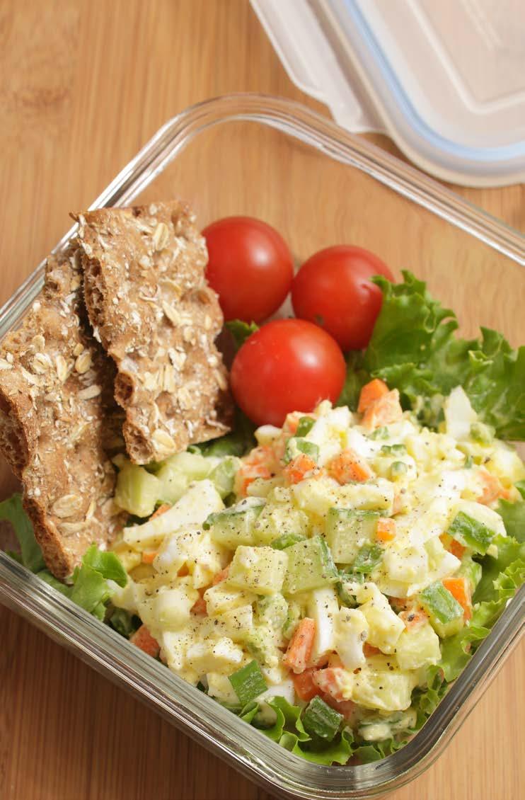 Veggie Egg Salad Makes: 4 servings, about 3/4 cup each Active time: 25 minutes Total: 25 minutes To make ahead: Cover and refrigerate for up to 2 days.