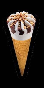 granella di nocciola White plain cream flavored gelato cones with low fat cocoa and hazelnut grain