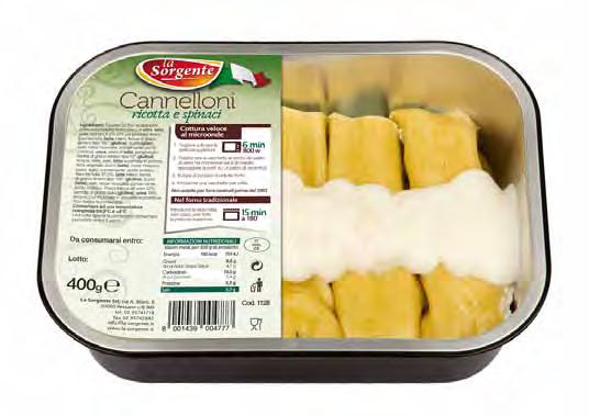 CANNELLONI with ricotta cheese and spinach