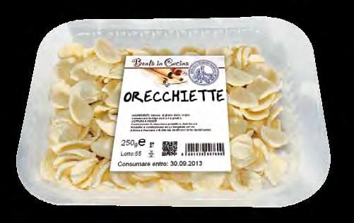 shelf life 2 30 days ORECCHIETTE Keep in refrigerator at 0 to 4 C Once opened,  shelf life 2