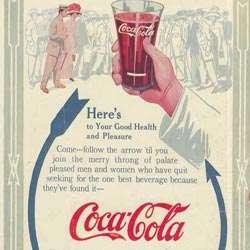 2. un 3. attēlā ir redzamas vienas no pirmajām Coca-Cola reklāmām (1905.-1910.gads).