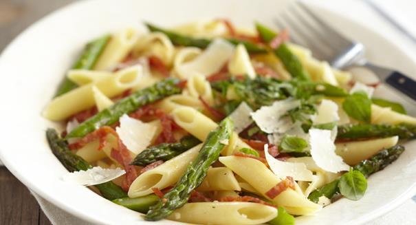 Pasta with Asparagus Salad 1 lb asparagus, blanched & cut in 1"pcs.