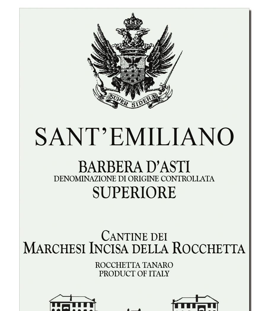 100% Barbera d Asti Sant Emiliano Barbera d Asti Superiore DOC The grapes are sourced from the sandy soils of the 50+-year old Valbenenta vineyard and the Sant Emiliano vineyard, granted the highest