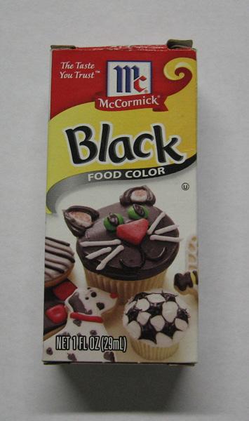 McCormick brand black food coloring (Figure 14) was used as a primary test sample as it has a relatively clean matrix associated with it.