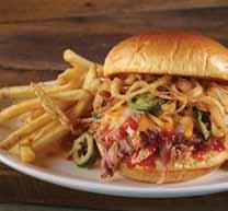 Hickory-smoked barbecue combo Perfect for people who want it all your choice of ribs, chicken, pulled pork or beef brisket. duo combo 385 Kč trio combo 435 Kč Smokehouse Sandwiches Love me tender?