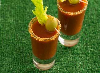 Spicy Bacon Bloody Mary 1 cup vodka (8 ounces) ½ cup Bacon Pepper Jam ½ cup Worcestershire sauce 1 (64 ounce) bottle spicy-hot vegetable juice, chilled Lime wedges Buffalo Seasoned Salt Ga rnishing