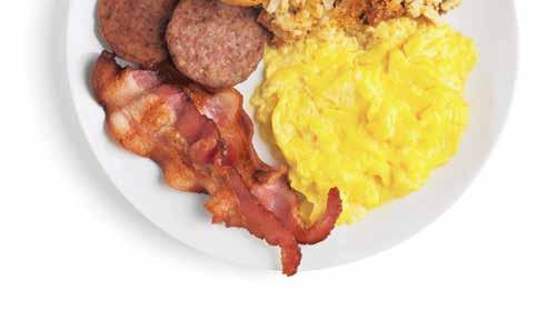 guest)...6.49 Scrambled eggs, choice of breakfast meat, hash browns and assorted bakery rolls. Continental Breakfast (per guest)...4.99 Assorted rolls, muffins, market fresh mixed fruit, bagels with cream cheese, coffee and orange juice.