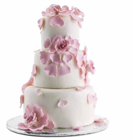 floral bakery wedding cakes Prices starting at $2.50 per serving.