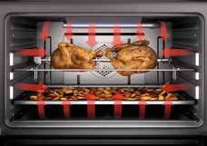 2 Multifunction gas oven with fan Glem Gas has created an innovative oven which combines all the features of an electric multifunction oven with those of a gas oven.