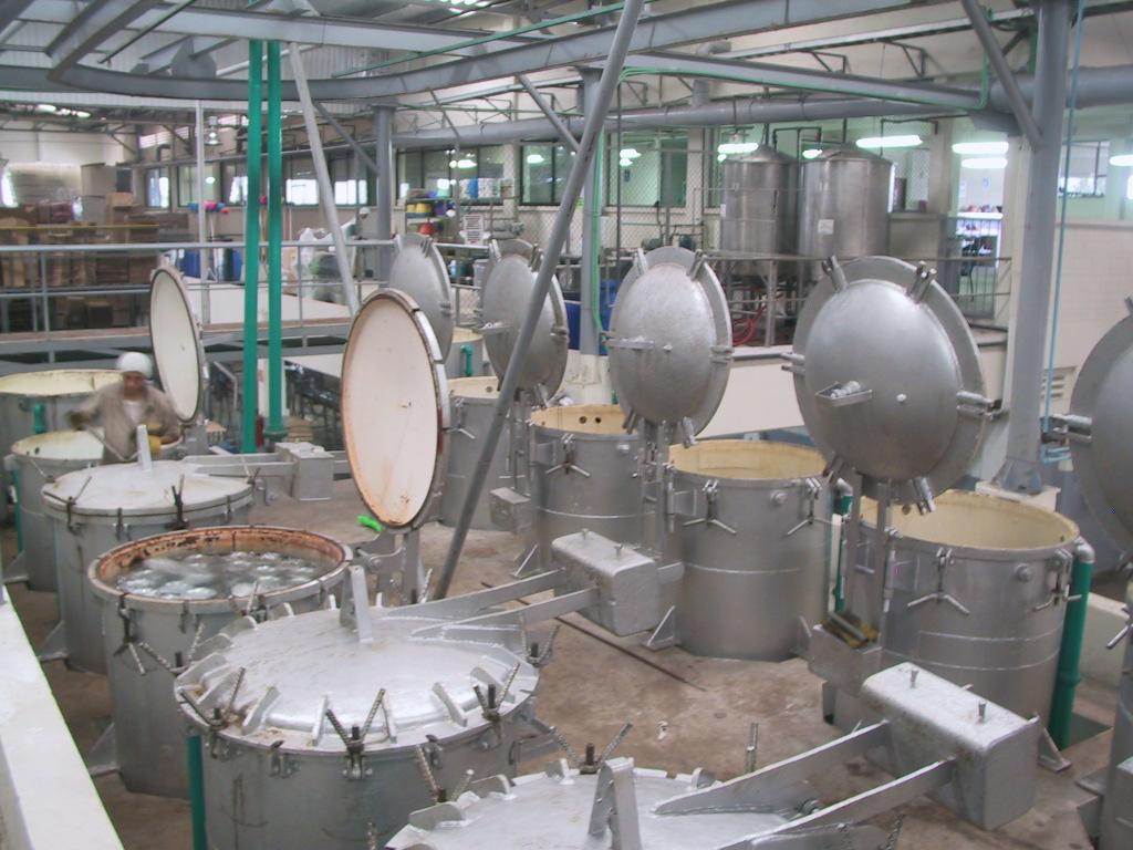 These vats are used to sterilize products