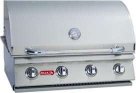 OUTLAW DROP-IN 4-Burner Stainless Steel Built-in Gas Barbecue Grill Features 60,000 BTU s 14 Gauge, 304