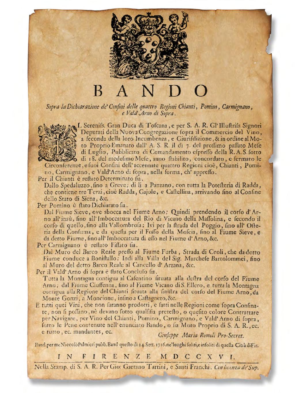 The BANDO 1716 - Cosimo III de