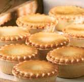 in golden pastry 80634 Greenhalghs Medium Potato & Meat Pie 36x208g 6 Circular shaped pie with a potato, meat and onion filling