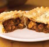 Wrights Sausage, Bean and Cheese Slice 36x185g Sausage medallions, mature cheddar and beans in a puff pastry D shaped pasty 85555 Penny Lane