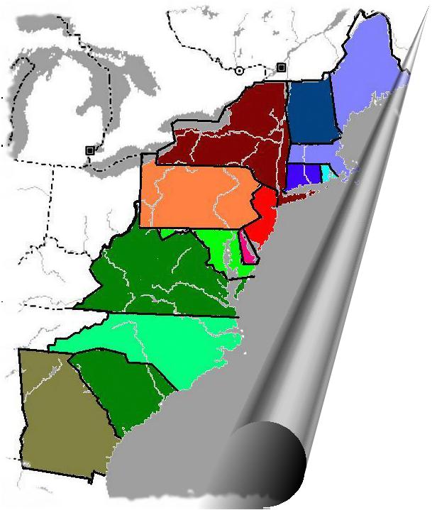 The Three Regions 1. New England 2.