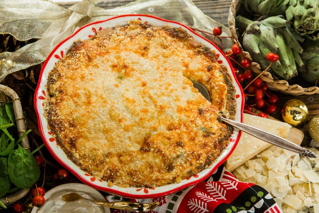 Courtney Thorne-Smith s Spinach & Artichoke Casserole Ingredients: 4 8 ounce packages frozen artichoke hearts 4 10 ounce bags frozen chopped spinach 2 8 ounce packages cream cheese 3/4 cube of butter