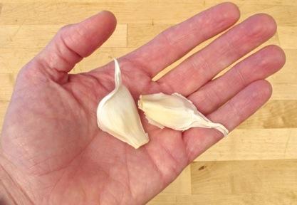 bulb. garlic clove Put 1 garlic clove at a time under the flat
