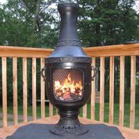 Solid high quality construction and functional design makes the Venetian our Blue Rooster Company flagship chiminea.