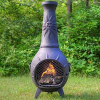 Sun Chiminea (ALCH029) available in charcoal (black) and gold accent - $750.00 delivered We heard the customer requests for a large size Sun style chiminea and now it's ready to ship.