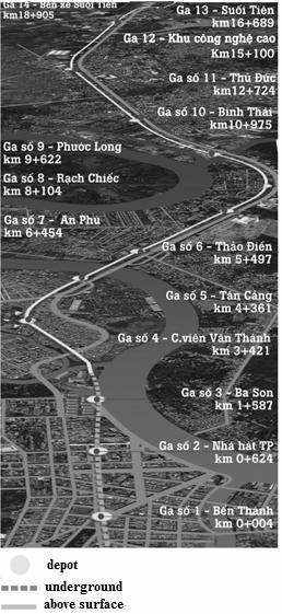 1. ĐẶT VẤN ĐỀ Tuyến Metro số 1 (đi từ Bến Thành đến Suối Tiên) có một đoạn dài 2,6 km đi ngầm, được thi công bằng máy khiên đào TBM -EPB (Tài liệu thiết kế 2010, Ban QLDS-DT).