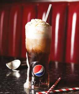 50 Choose any draught soda topped with a scoop of vanilla ice cream Soda Float SODA Choose from: Pepsi Diet Pepsi Tango Orange R Whites Lemonade REGULAR GLASS 2.95 LARGE GLASS 3.25 BOTTLE 330ml 2.