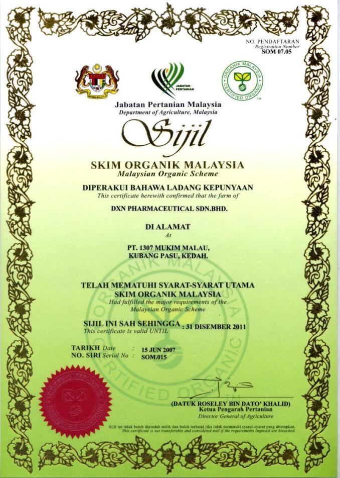 Award) for its trajectory and business excellence Excellence Malaysian Organic Scheme Bhd.