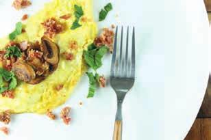 Classic Omelet with Mushrooms and Bacon week 3 day 1 BREAKFAST A3 1 5 minutes 5 minutes 1 slice bacon, chopped 1/2 cup mushrooms, sliced 3 eggs 1/2 tablespoon butter 2.4 2.4 20.3 20.3 18.7 18.7 267.