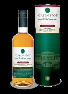 95 Yellow Spot Single Pot Still Irish Whiskey, triple distilled in A copper pot stills from a mash of malted and unmalted barley. Uniquely, some of the whiskey has been matured in Malaga wine casks.